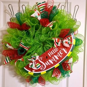 Watermelon Mesh Wreath
